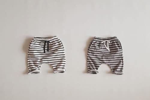 Harem pants with stripes