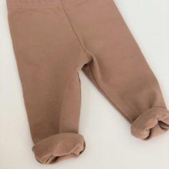 beige children's leggings organic cotton