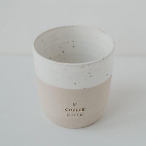 beige white mug earthenware coffee lover