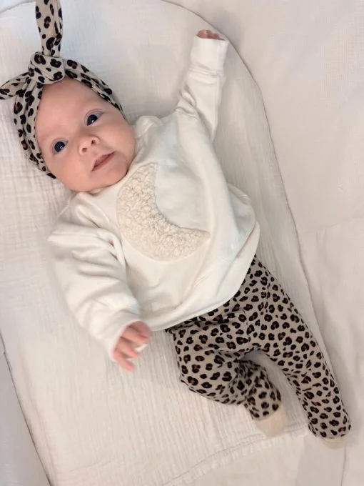 Baby hairband with leopard print