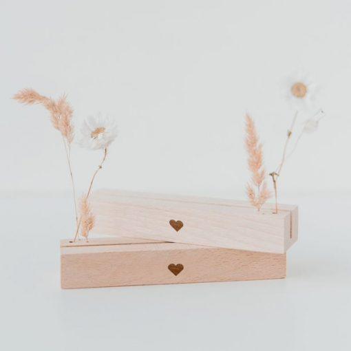 wooden card stand