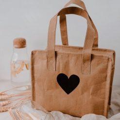 paper cooler bag with heart image