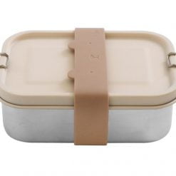 Stainless steel lunch box beige