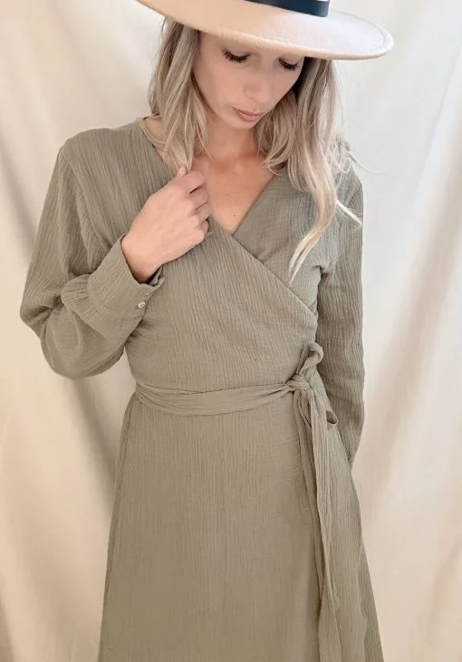 Wickelkleid Damen grün