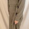 wrap dress ladies green