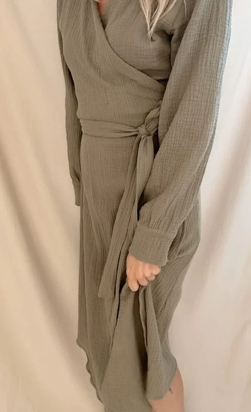 Wickelkleid Damen grün