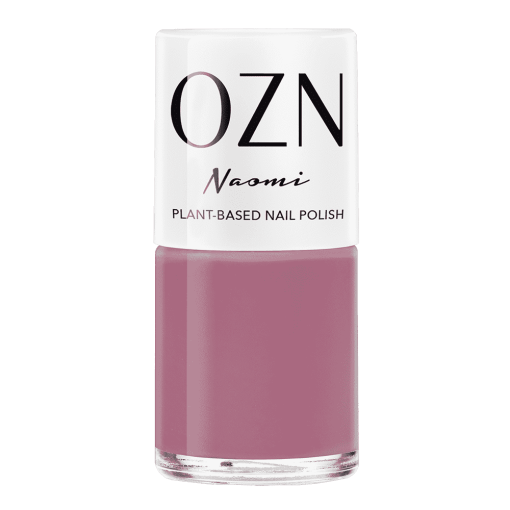 bottle of plant-based nail polish pink