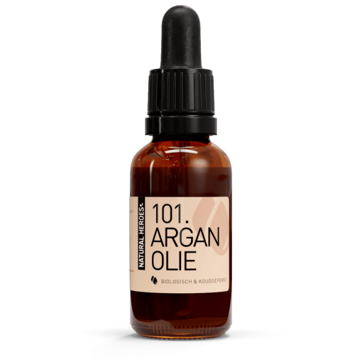 bottle of organic argan oil