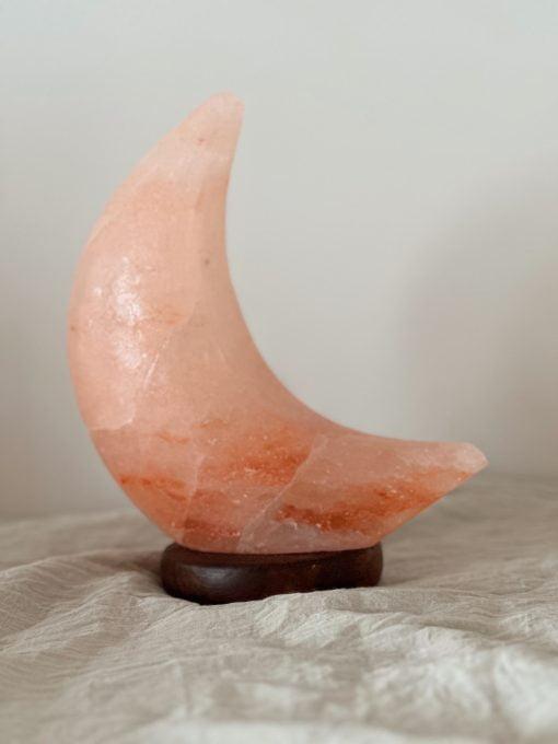 pink salt lamp moon