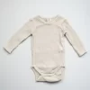 Gerippter Body ecru