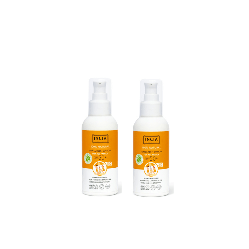 two vials of natural sunscreen