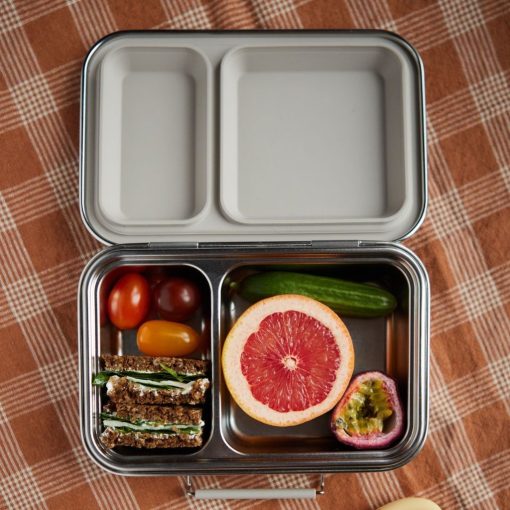 rvs lunchbox 2 compartimenten