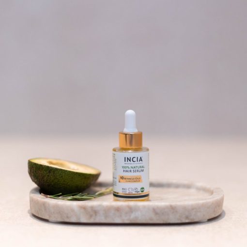 Natural hair serum INCIA with oils and vitamin E for stronger and fuller hair